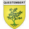 Pegatinas escudo de armas de Questembert adhesivo de la etiqueta engomada