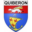 Pegatinas escudo de armas de Quiberon adhesivo de la etiqueta engomada