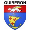 Pegatinas escudo de armas de Quiberon adhesivo de la etiqueta engomada