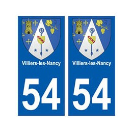 54 Villiers-les-Nancy blason autocollant plaque stickers ville