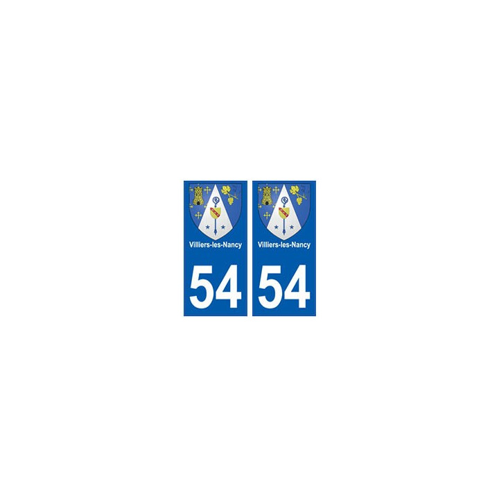 54 Villiers-les-Nancy blason autocollant plaque stickers ville