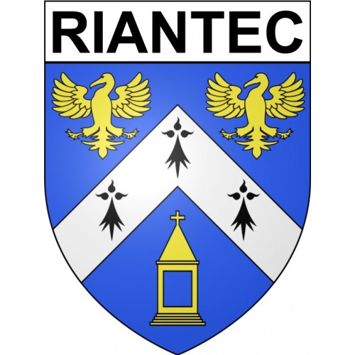 Pegatinas escudo de armas de Riantec adhesivo de la etiqueta engomada