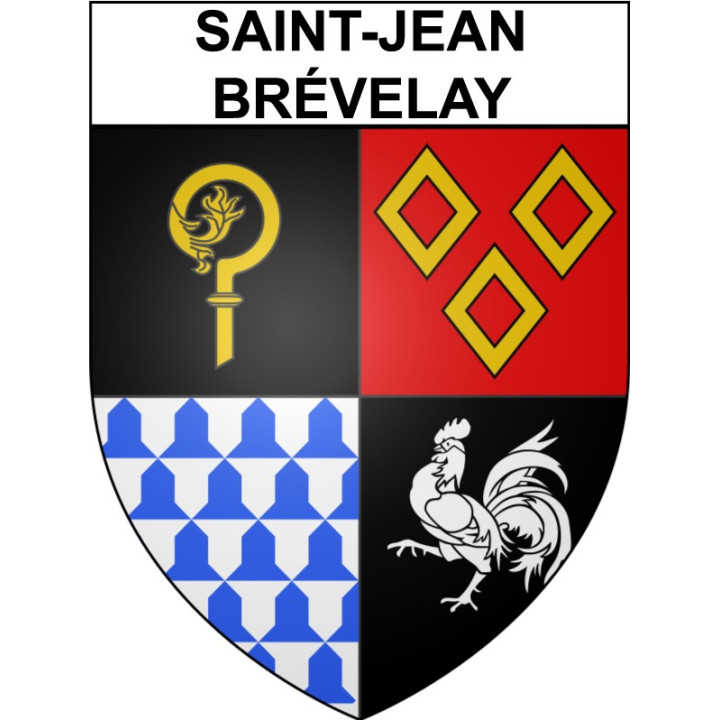 Stickers coat of arms Saint-Jean-Brévelay adhesive sticker