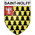 Pegatinas escudo de armas de Saint-Nolff adhesivo de la etiqueta engomada