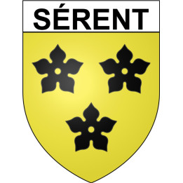 Pegatinas escudo de armas de Sérent adhesivo de la etiqueta engomada