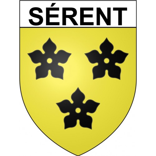 Sérent 56 ville Stickers blason autocollant adhésif