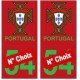 Portugal FPF numéro choix autocollant plaque