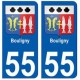 55 Bouligny blason autocollant plaque stickers ville