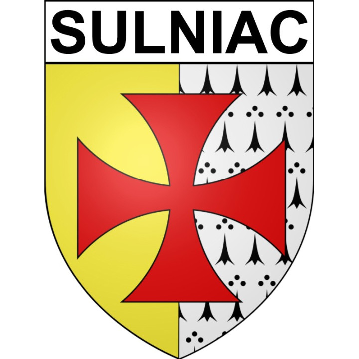Pegatinas escudo de armas de Sulniac adhesivo de la etiqueta engomada