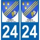 64 Pau adesivo piastra di registrazione city