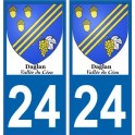 64 Pau placa etiqueta de registro de la ciudad