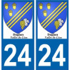 64 Pau-aufkleber plakette ez stadt