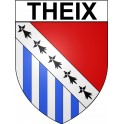 Pegatinas escudo de armas de Theix adhesivo de la etiqueta engomada