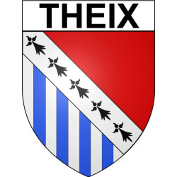 Pegatinas escudo de armas de Theix adhesivo de la etiqueta engomada