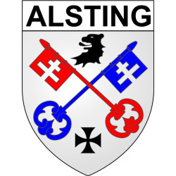 Alsting Sticker wappen, gelsenkirchen, augsburg, klebender aufkleber