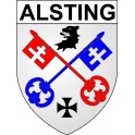 Pegatinas escudo de armas de Alsting adhesivo de la etiqueta engomada