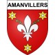 Pegatinas escudo de armas de Amanvillers adhesivo de la etiqueta engomada