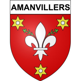 Pegatinas escudo de armas de Amanvillers adhesivo de la etiqueta engomada