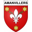 Pegatinas escudo de armas de Amanvillers adhesivo de la etiqueta engomada
