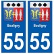 55 Bouligny blason autocollant plaque stickers ville