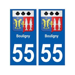55 Bouligny blason autocollant plaque stickers ville