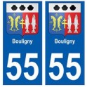 55 Bouligny blason autocollant plaque stickers ville