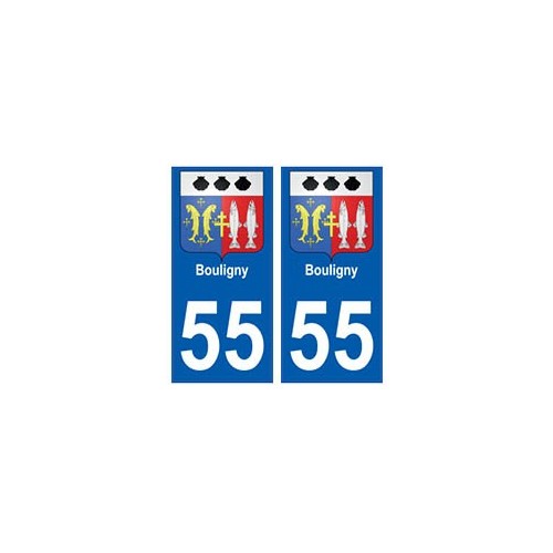 55 Bouligny blason autocollant plaque stickers ville