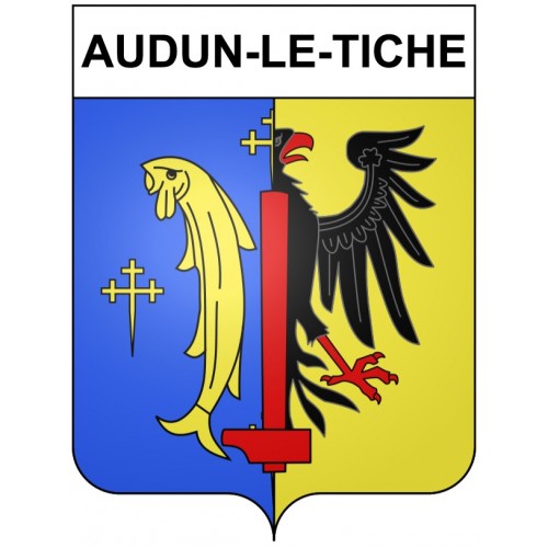 Audun-le-Tiche Sticker wappen, gelsenkirchen, augsburg, klebender aufkleber