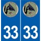 64 Pau placa etiqueta de registro de la ciudad