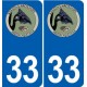 64 Pau placa etiqueta de registro de la ciudad