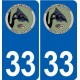 64 Pau sticker plate registration city