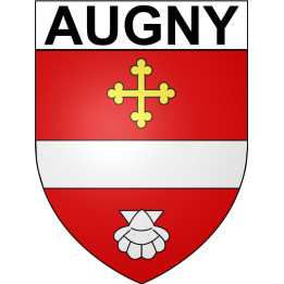 Pegatinas escudo de armas de Augny adhesivo de la etiqueta engomada