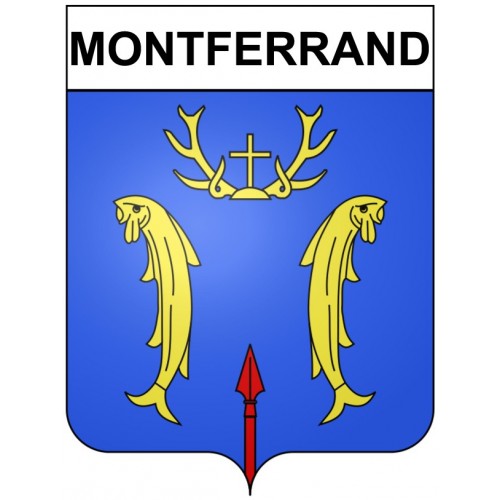 Pegatinas escudo de armas de Aumetz adhesivo de la etiqueta engomada