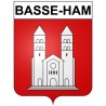 Stickers coat of arms Basse-Ham adhesive sticker