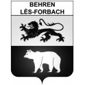 Behren-lès-Forbach 57 ville Stickers blason autocollant adhésif