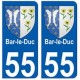 55 Bar-le-Duc blason autocollant plaque stickers ville