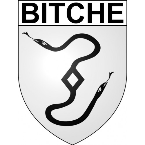 Pegatinas escudo de armas de Bitche adhesivo de la etiqueta engomada