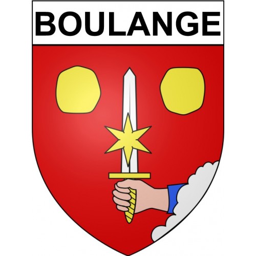 Pegatinas escudo de armas de Boulange adhesivo de la etiqueta engomada