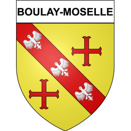 Pegatinas escudo de armas de Boulay-Moselle adhesivo de la etiqueta engomada