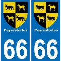 64 Pau sticker plate registration city