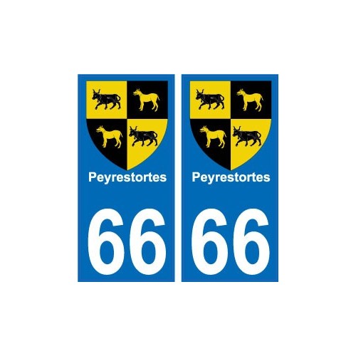 66 Peyrestortes autocollant plaque immatriculation auto ville sticker