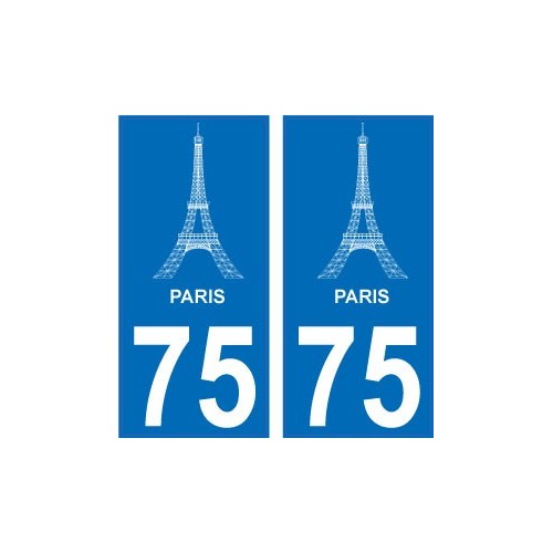 75 paris eiffel autocollant plaque immatriculation auto ville sticker