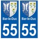 55 Bar-le-Duc blason autocollant plaque stickers ville