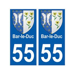 55 Bar-le-Duc blason autocollant plaque stickers ville