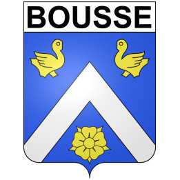 Pegatinas escudo de armas de Bousse adhesivo de la etiqueta engomada