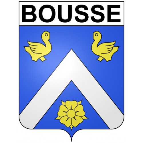 Pegatinas escudo de armas de Bousse adhesivo de la etiqueta engomada