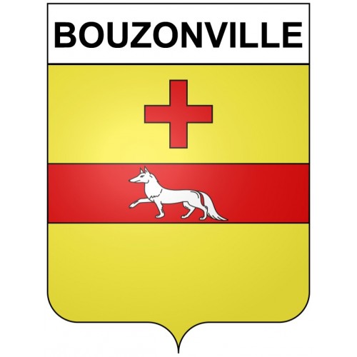 Pegatinas escudo de armas de Bouzonville adhesivo de la etiqueta engomada