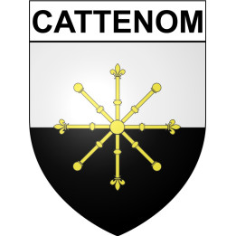 Cattenom Sticker wappen, gelsenkirchen, augsburg, klebender aufkleber