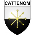 Pegatinas escudo de armas de Cattenom adhesivo de la etiqueta engomada