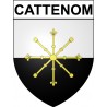 Pegatinas escudo de armas de Cattenom adhesivo de la etiqueta engomada